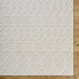 Caelum White Wool-Blend Rug - Ornate Home