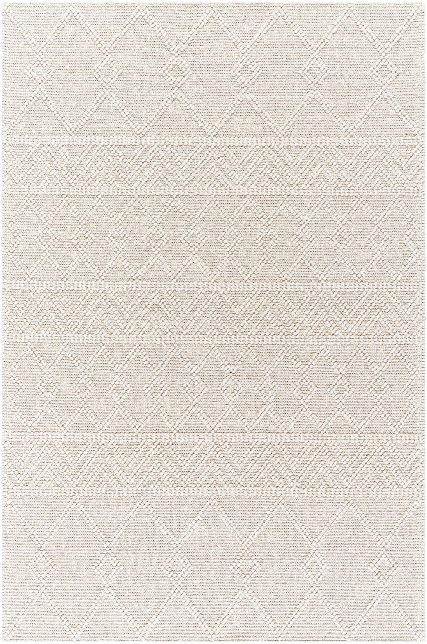 Caelum White Wool-Blend Rug - Ornate Home
