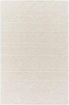 Caelum White Wool-Blend Rug - Ornate Home