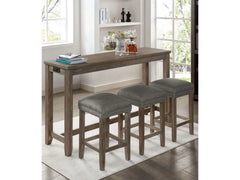Caerleon Gray Counter Ht. Dining Set / 4pc - Ornate Home
