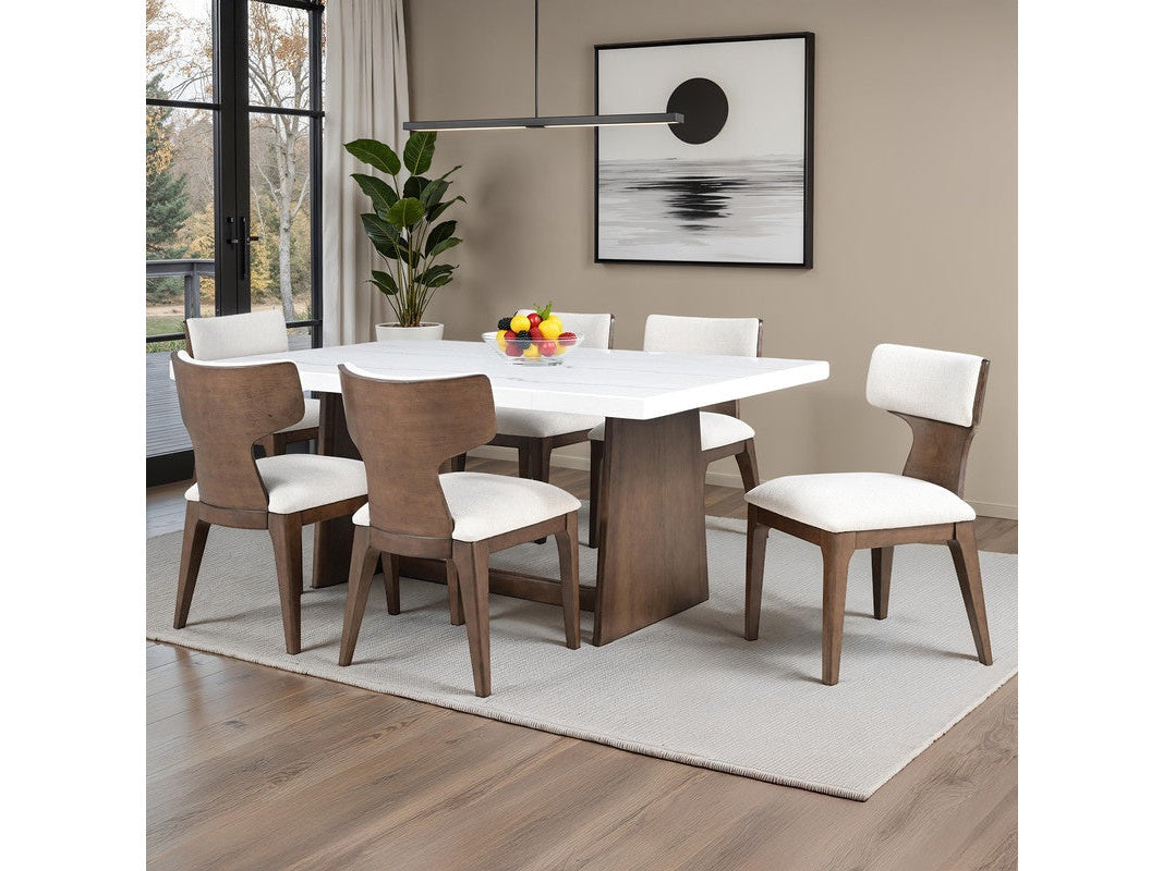 Caerwys Brown 7 Pc. Dining Table Set - Ornate Home