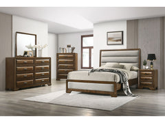 Caerwys Brown/Light Gray Queen 5 Piece Bedroom Set w/2 Nightstands - Ornate Home