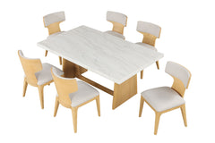 Caerwys Natural 7 Pc. Dining Table Set - Ornate Home