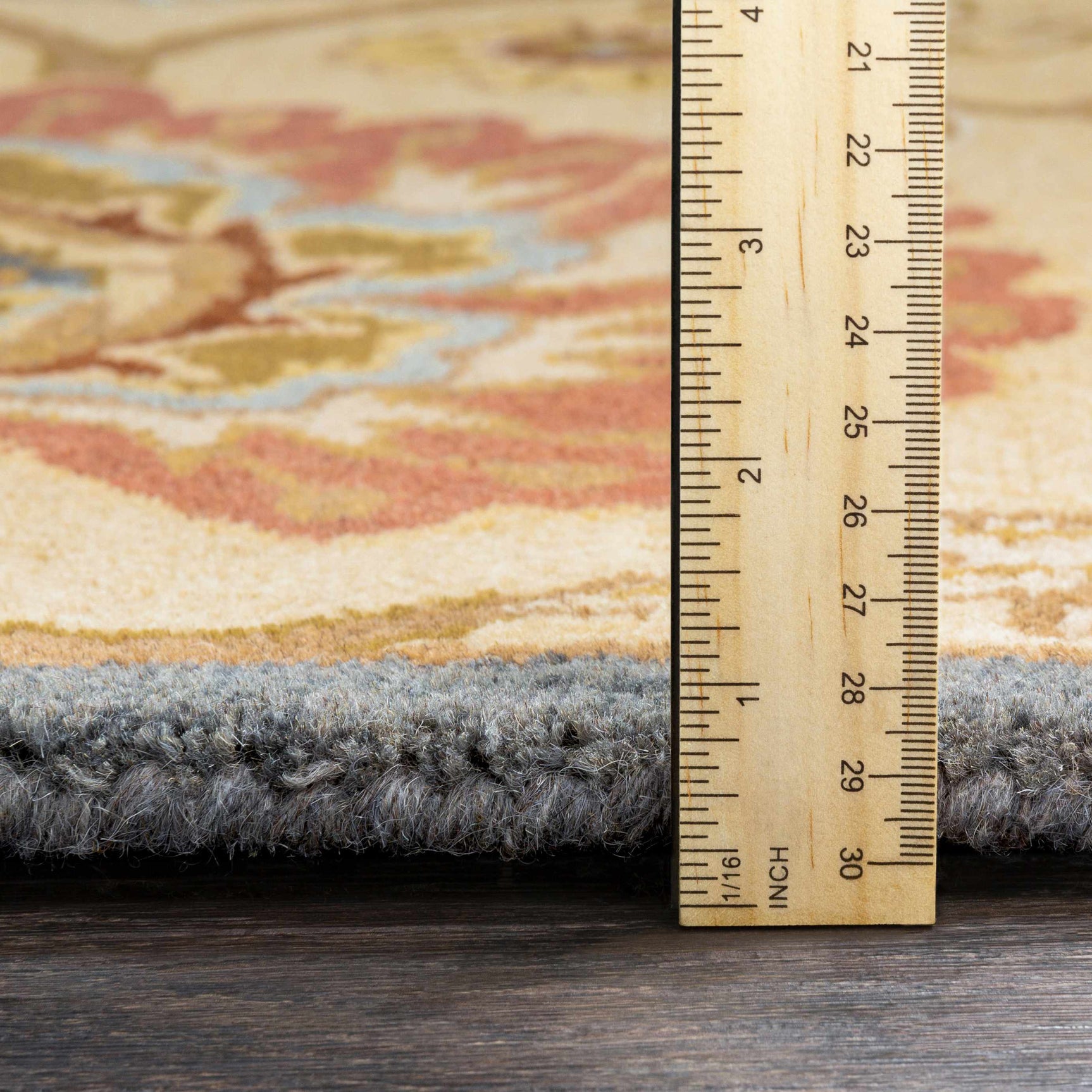 Caesar 1116 Hand Tufted Beige & Rust Wool Rug - Ornate Home