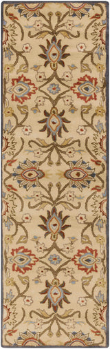 Caesar 1116 Hand Tufted Beige & Rust Wool Rug - Ornate Home