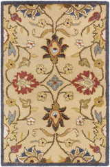 Caesar 1116 Hand Tufted Beige & Rust Wool Rug - Ornate Home