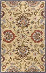 Caesar 1116 Hand Tufted Beige & Rust Wool Rug - Ornate Home