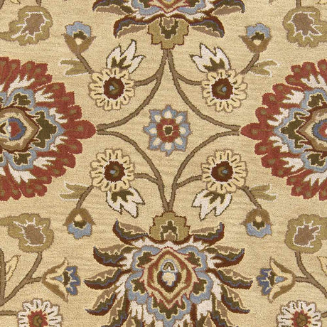Caesar 1116 Hand Tufted Beige & Rust Wool Rug - Ornate Home