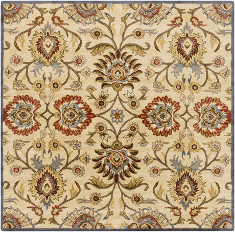 Caesar 1116 Hand Tufted Beige & Rust Wool Rug - Ornate Home