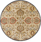Caesar 1116 Hand Tufted Beige & Rust Wool Rug - Ornate Home