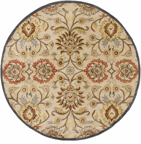 Caesar 1116 Hand Tufted Beige & Rust Wool Rug - Ornate Home