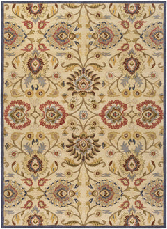 Caesar 1116 Hand Tufted Beige & Rust Wool Rug - Ornate Home