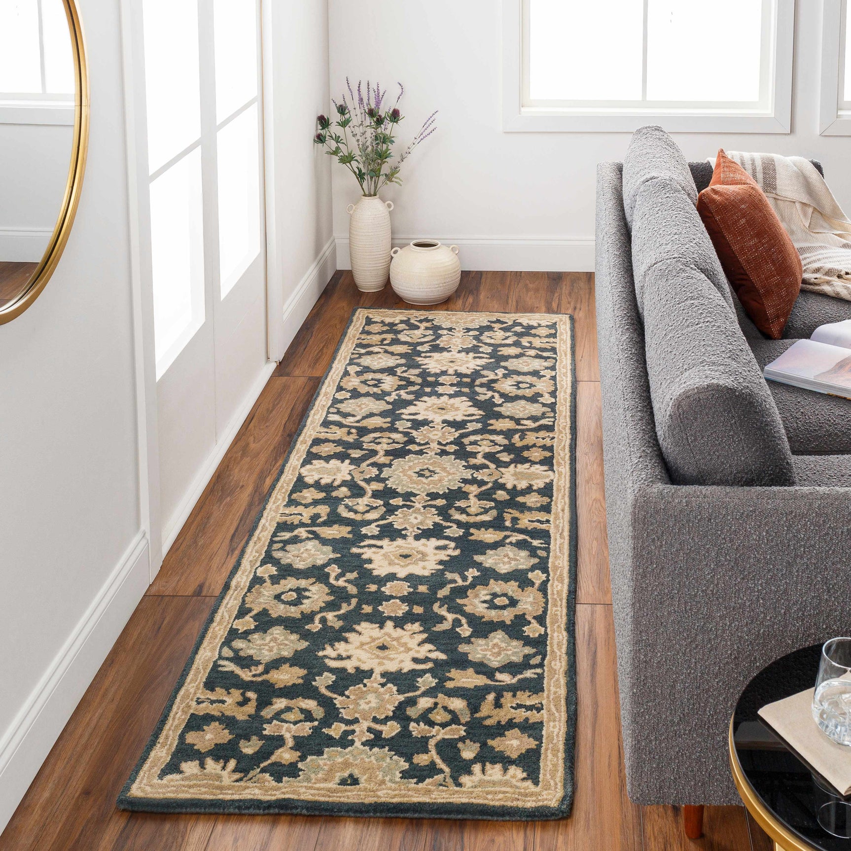 Caesar 1154 Navy Wool Rug - Ornate Home