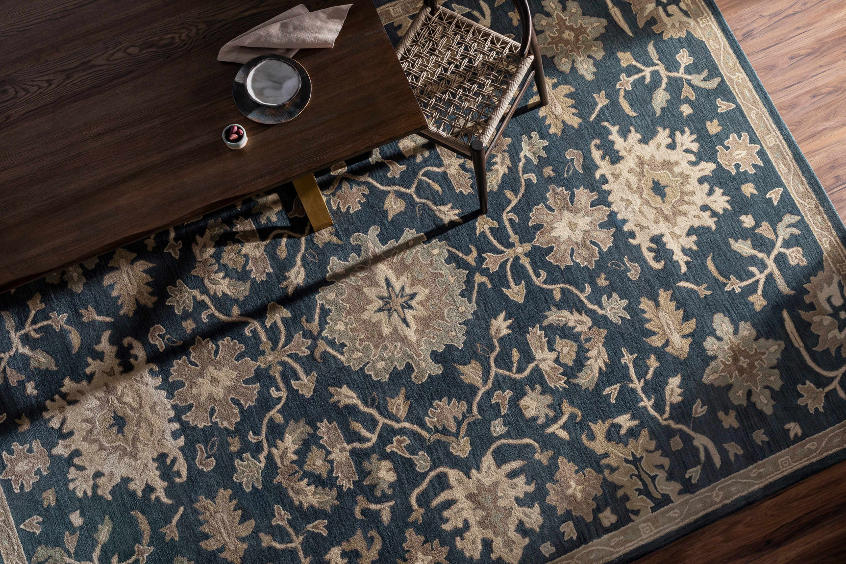 Caesar 1154 Navy Wool Rug - Ornate Home