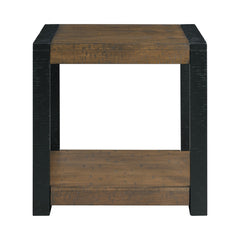 Caesar Black/Walnut Occasional End Table - Ornate Home