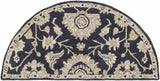 Caesar CAE-1164 Black Floral Wool Rug - Ornate Home