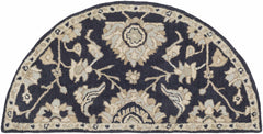 Caesar CAE-1164 Black Floral Wool Rug - Ornate Home