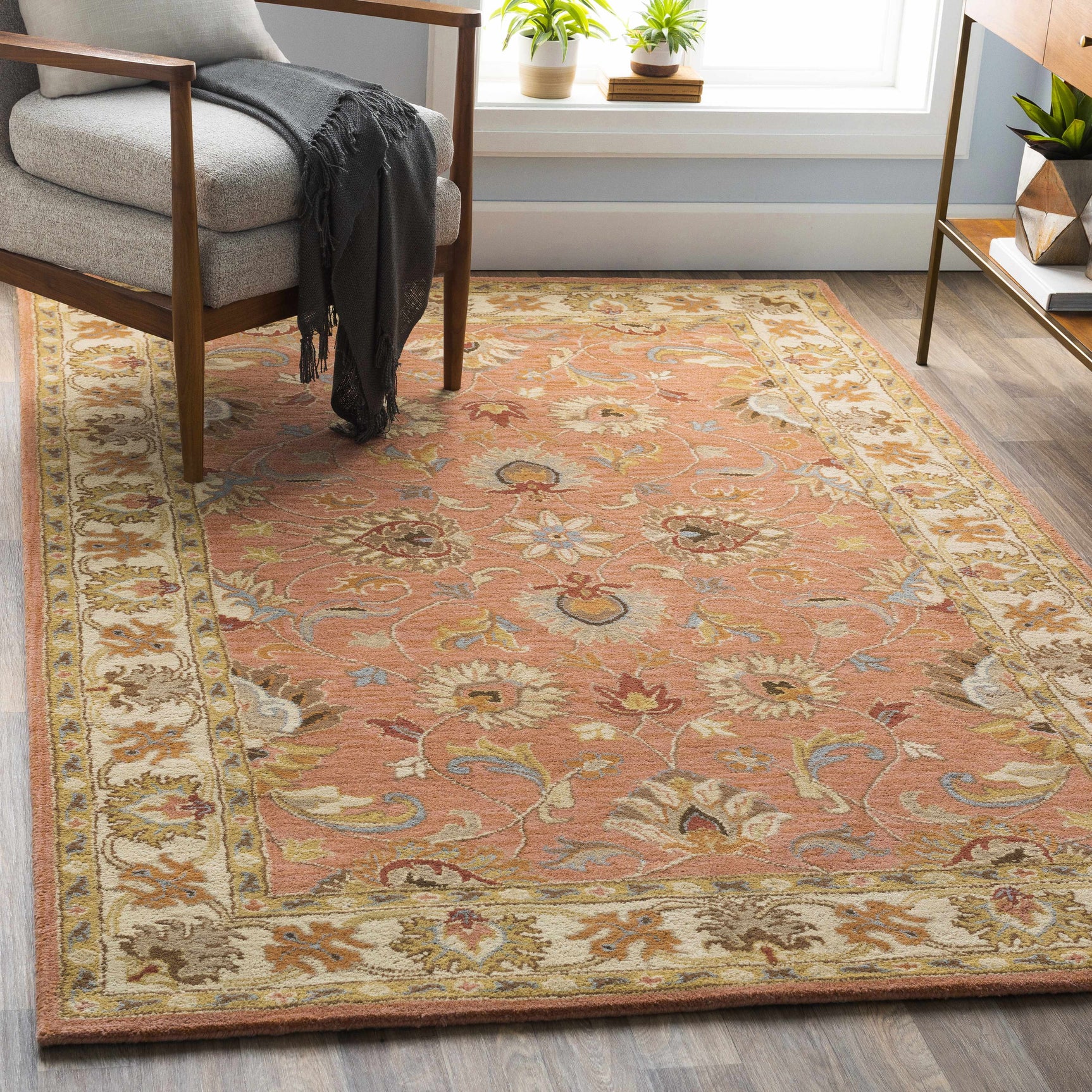 Caesar Hand Tufted Burnt Orange 1124 Wool Carpet - Ornate Home