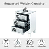 Caesia Mirrored & Faux Diamonds Accent Table - Ornate Home