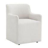 Cafell Cream Arm Chair w/Swivel Casters - Ornate Home