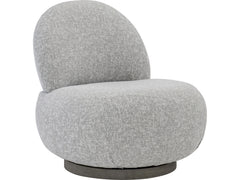 Caicos Weathered Teak/Grey Outdoor Swivel Chair - Ornate Home