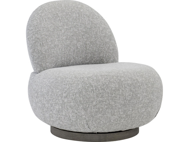 Caicos Weathered Teak/Grey Outdoor Swivel Chair - Ornate Home