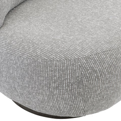 Caicos Weathered Teak/Grey Outdoor Swivel Chair - Ornate Home