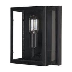 Cairn Matte Black Metal with Glass 1-Light Wall Sconce - Ornate Home