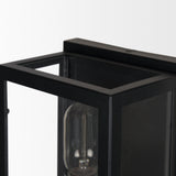 Cairn Matte Black Metal with Glass 1-Light Wall Sconce - Ornate Home