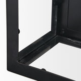 Cairn Matte Black Metal with Glass 1-Light Wall Sconce - Ornate Home