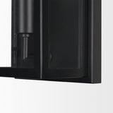 Cairn Matte Black Metal with Glass 1-Light Wall Sconce - Ornate Home