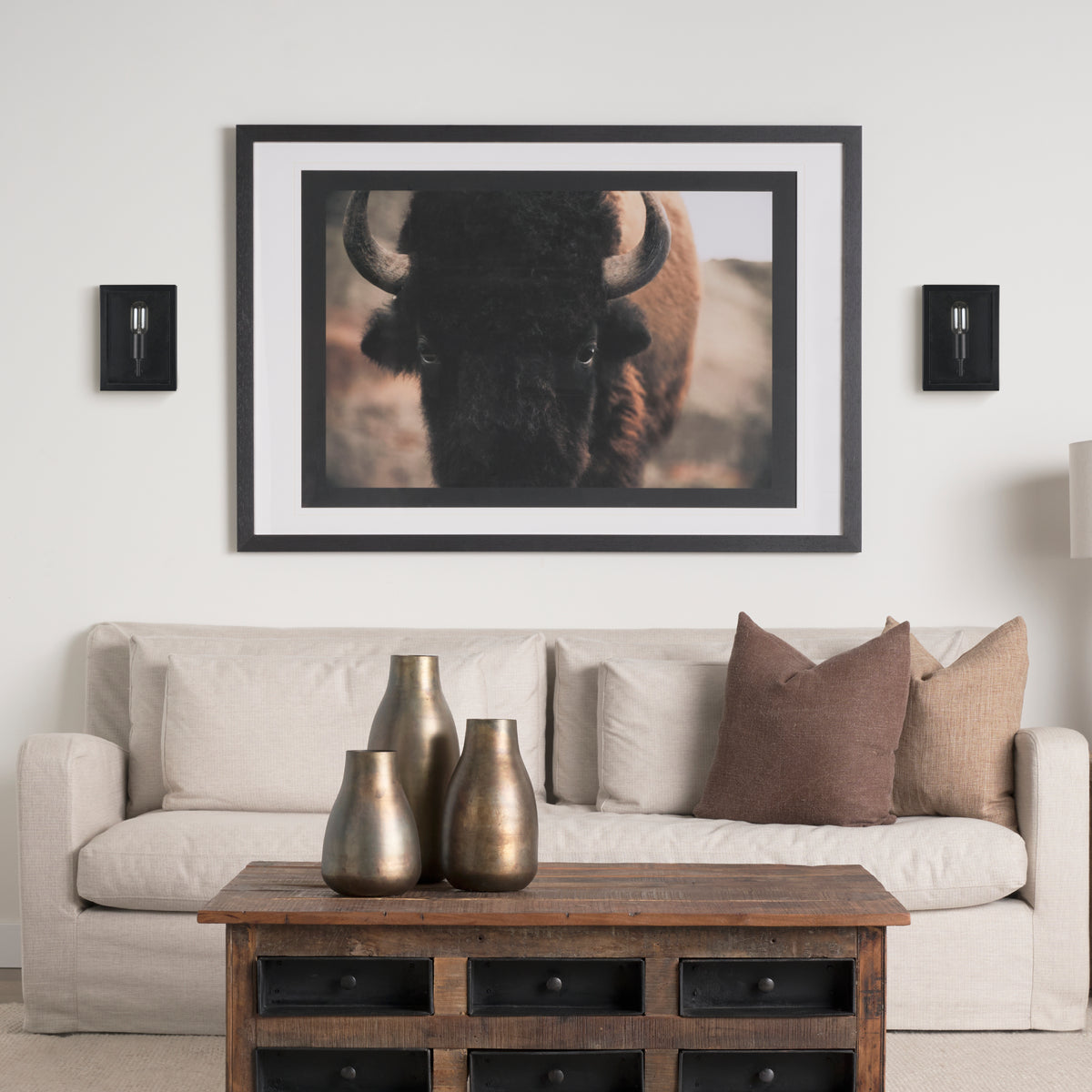 Cairn Matte Black Metal with Glass 1-Light Wall Sconce - Ornate Home