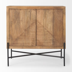 Cairo Brown/Black 2 Door Wood and Metal Cabinet - Ornate Home