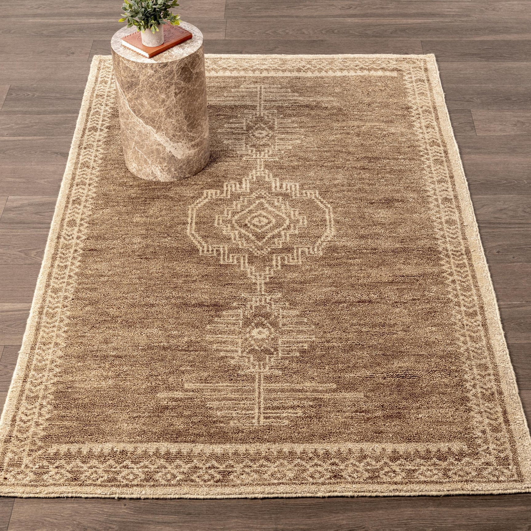 Cairo Desert Brown Hand Knotted Rug - Ornate Home