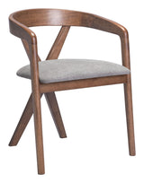Cairo Dove Gray & Walnut Dining Chair - Ornate Home