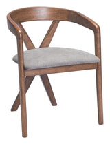 Cairo Dove Gray & Walnut Dining Chair - Ornate Home