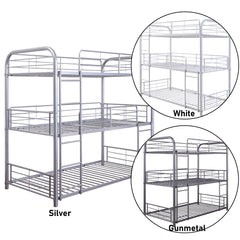 Cairo Silver Triple Twin Bunk Bed - Ornate Home