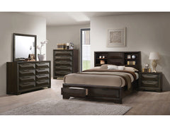 Caistor Espresso 5 Pc. Queen Bedroom Set w/ 2NS - Ornate Home