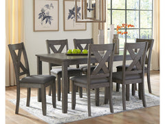 Caitbrook Gray Dining Room Set (Set of 7) - Ornate Home