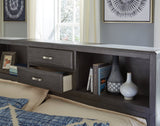 Caitbrook Gray California King Storage Bedroom Set with Dresser, Mirror, and Nighstand - Ornate Home