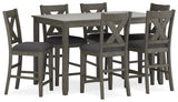 Caitbrook Gray Counter Height Dining Room Set / (Set of 7) - Ornate Home