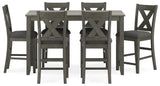 Caitbrook Gray Counter Height Dining Room Set / (Set of 7) - Ornate Home