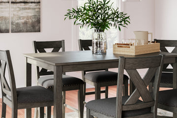 Caitbrook Gray Counter Height Dining Room Set / (Set of 7) - Ornate Home
