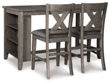 Caitbrook Gray Counter Height Dining Table and 2 Barstools (Online Special Price) - Ornate Home