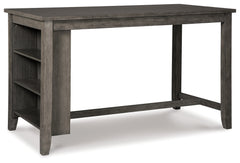Caitbrook Gray Counter Height Dining Table and 4 Barstools (2 Chairs + 2 Stools) - Ornate Home