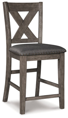 Caitbrook Gray Counter Height Dining Table and 4 Barstools (2 Chairs + 2 Stools) - Ornate Home