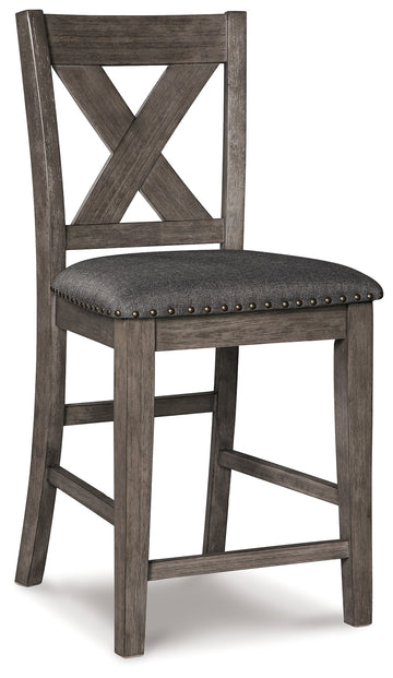 Caitbrook Gray Counter Height Dining Table and 4 Barstools (2 Chairs + 2 Stools) - Ornate Home