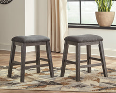 Caitbrook Gray Counter Height Dining Table and 4 Barstools (2 Chairs + 2 Stools) - Ornate Home