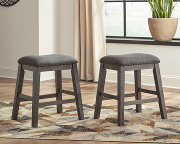 Caitbrook Gray Counter Height Dining Table and 4 Barstools (2 Chairs + 2 Stools) - Ornate Home