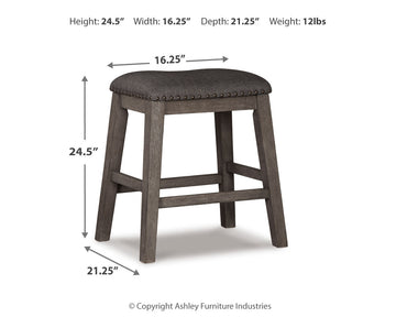 Caitbrook Gray Counter Height Dining Table and 4 Barstools (2 Chairs + 2 Stools) - Ornate Home